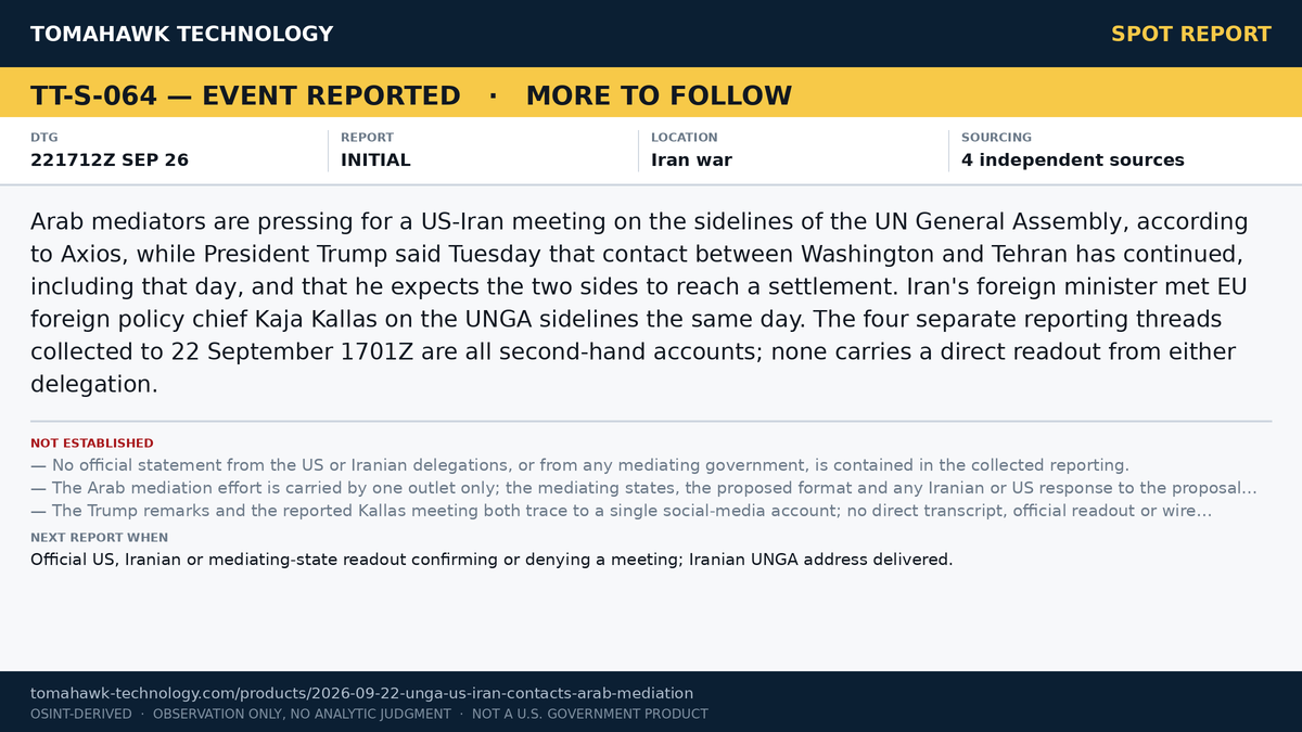 Reporting Says US Military Directed to Prepare Renewed Iran Strike Options; Oil and Equities Move